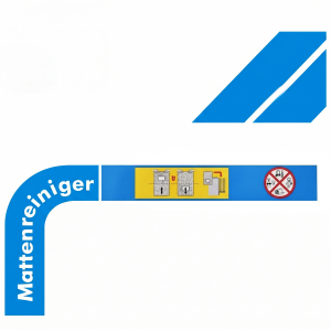 Aufkleber "Mattenreiniger / Bed.- Anleitung"...