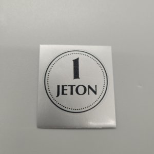 Aufkleber rund Ø 35 mm "1 Jeton"