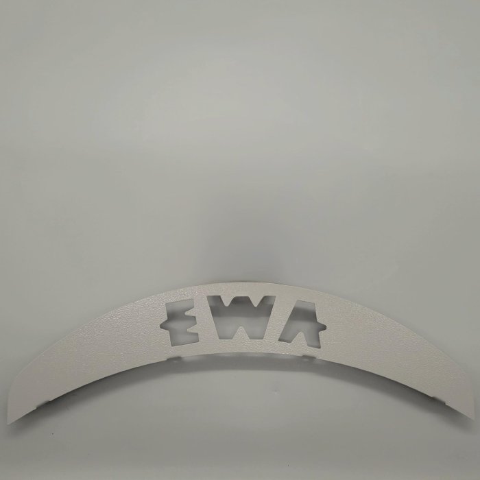 Schlauchstütze 1 Satz = 2 Stück Aluminium pulverbeschichtet mit Schriftzug "EWA" für Schlauchablage auf Lampenabdeckung für VW "SAO"
