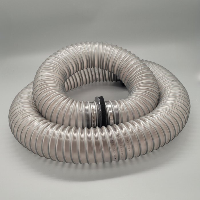 Set of connection hose Ø 75 mm, length right 94 cm, left 133 cm from suction pipe to dirt tank for DoDe
